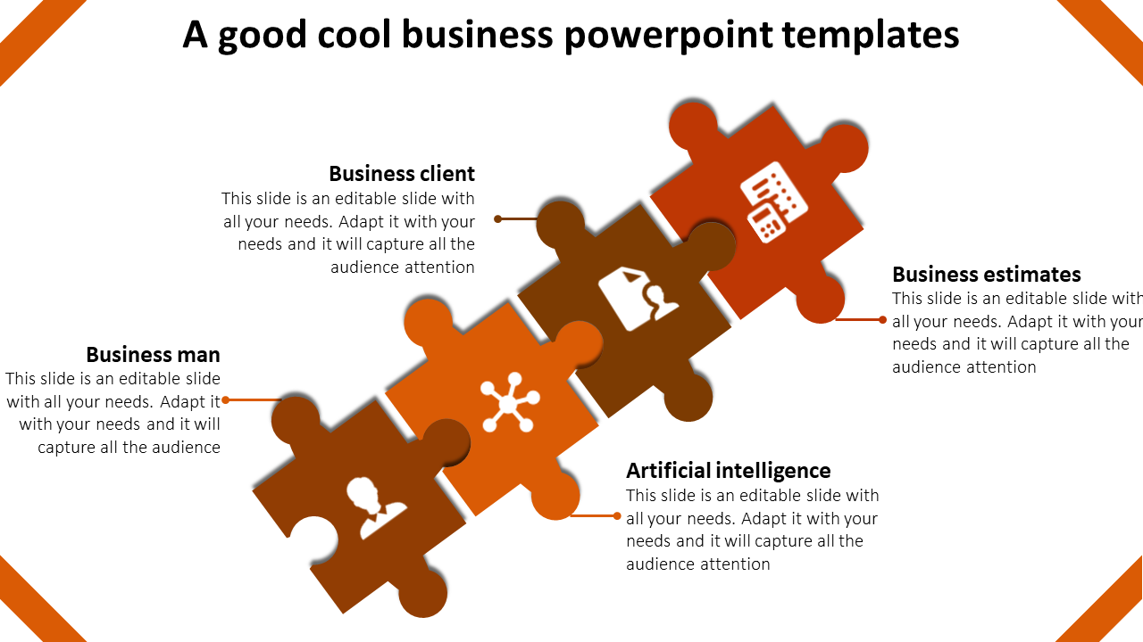 Free - Cool Business PowerPoint Templates - Puzzle  Model Design